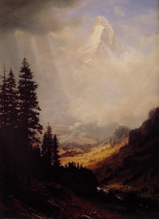 Albert Bierstadt Oil Painting The Matterhorn - Click Image to Close